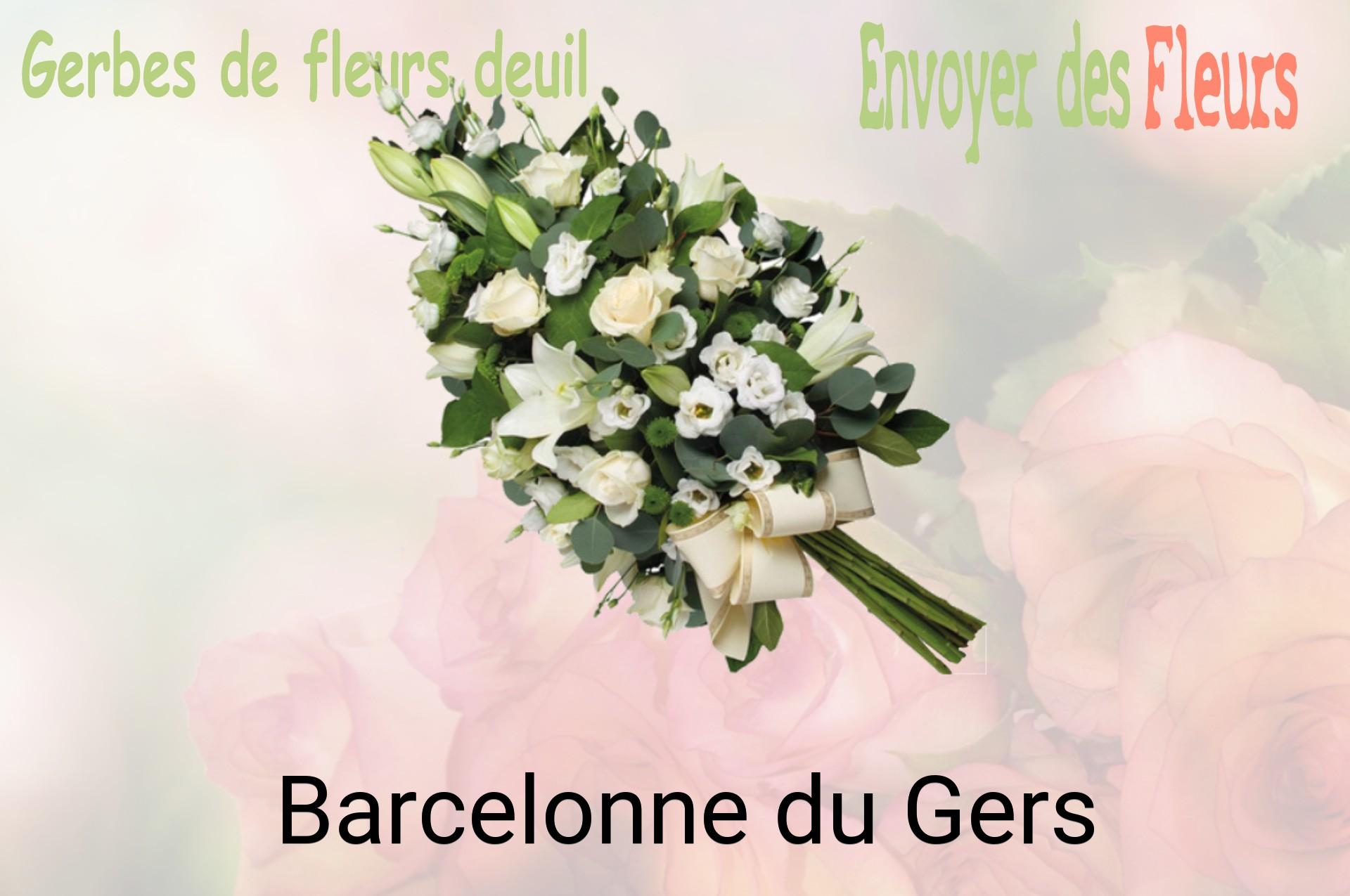 Gerbe de fleurs de deuil livrée à Barcelonne-du-Gers
